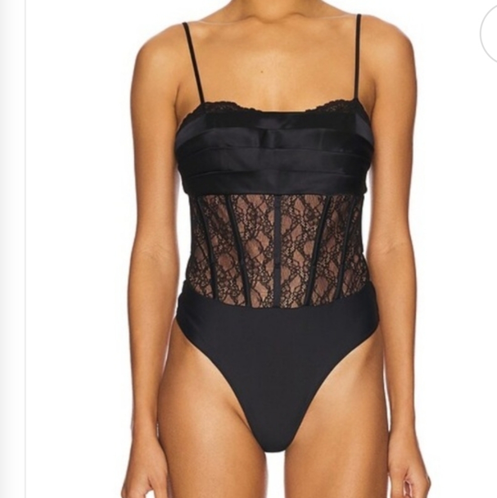 NWT$345 Cami NYC Danika Lace and Boning Bodysuit Sz 0, XS